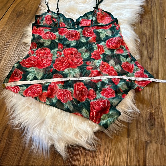 Victoria’s Secret 90s Gold Label Bodysuit Lingerie Size Small Floral - Picture 9 of 10